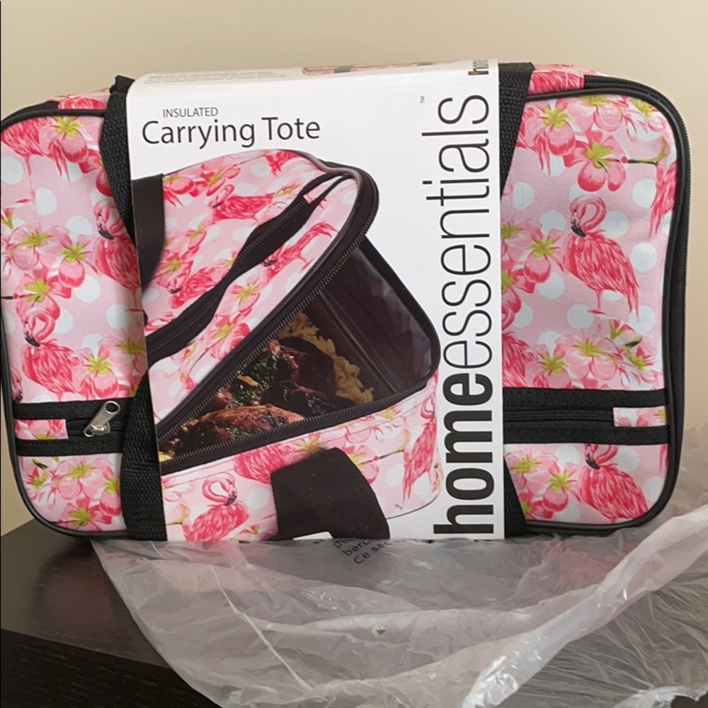 BNWT Flamingo 🦩 Large carrying tote for food